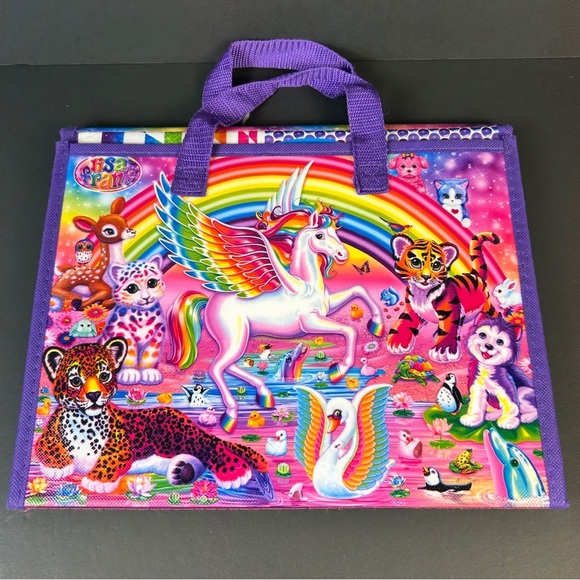 Rainbow Lisa Frank Heart Animal Binder w Sticker Pad - Picture 8 of 11